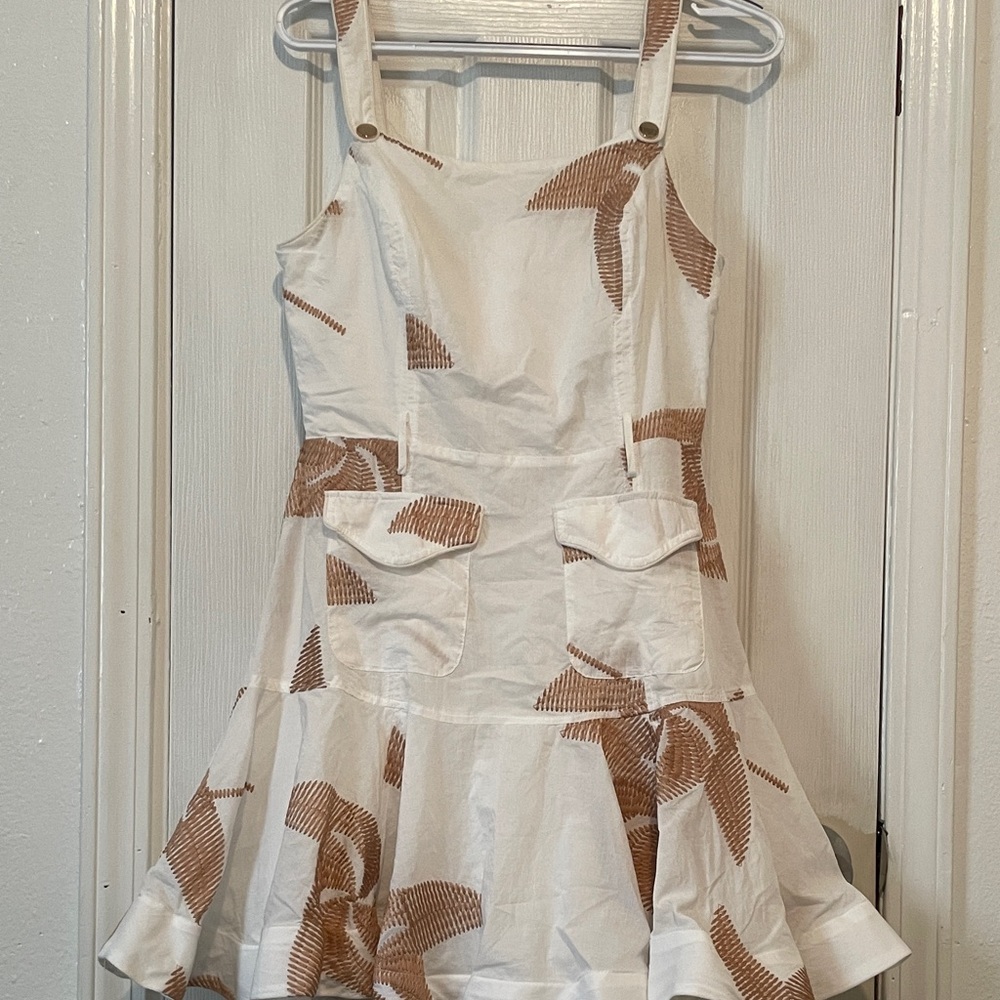 White and Tan Sundress